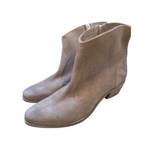 Dibatrue Gray Boots Pointed Toe Leather Size 9.5